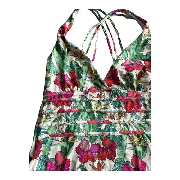 Catherine Malandrino One Piece Plunge Swimsuit with Strappy Back XL - Picture 6 of 9